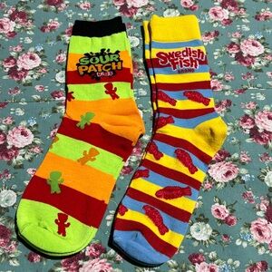 New! Sour Patch Kids! & Swedish Fish brand Socks! 2 pairs of socks never worn 💫